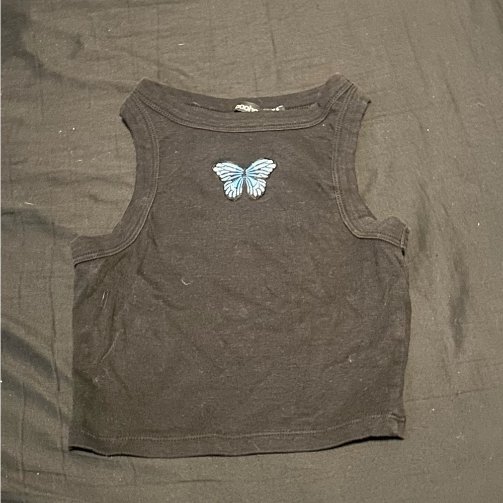 Women’s butterfly cropped tank top